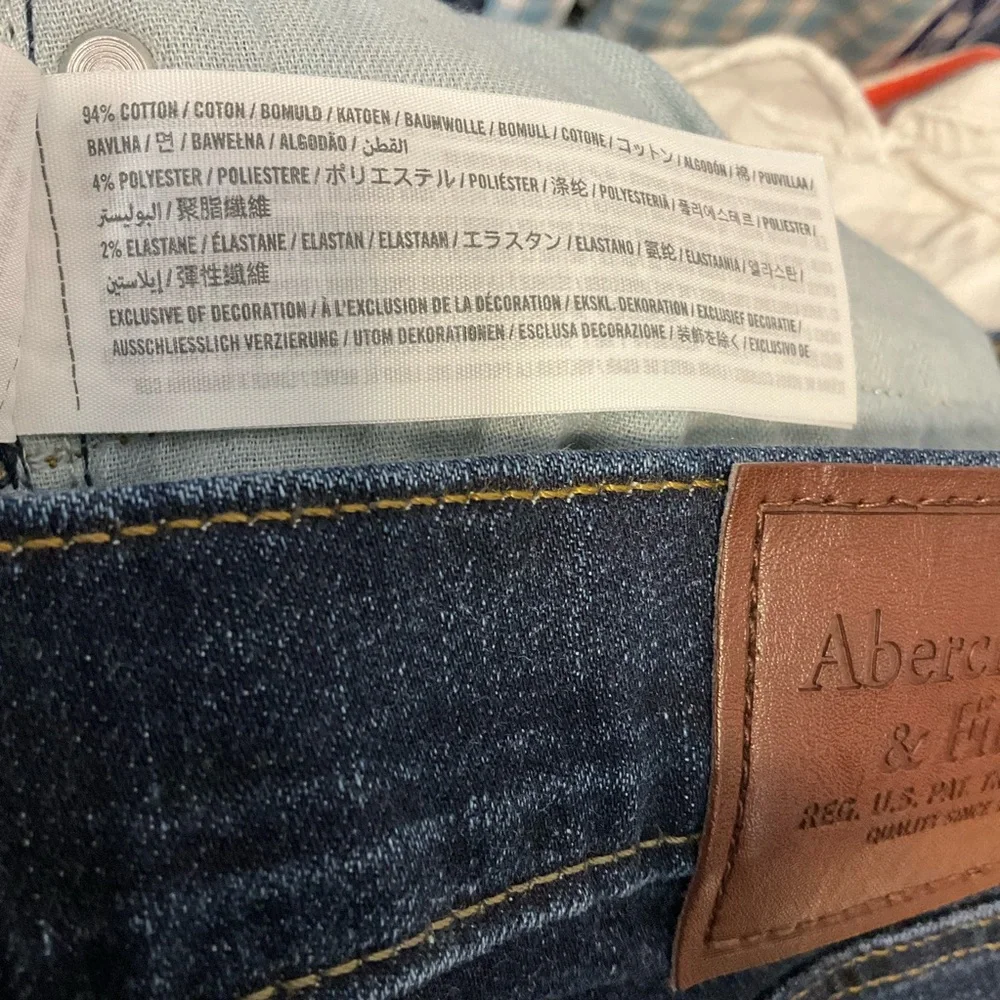Abercrombie & Fitch Blue Skinny Jeans Distressed